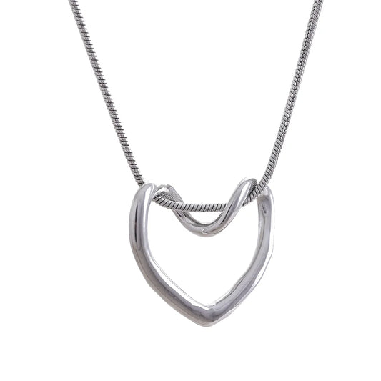 Heart Hollow Pendant Necklace